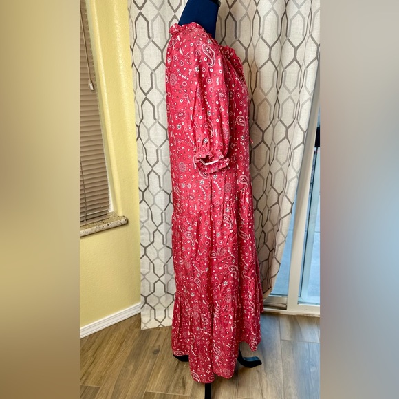 NEW! XiRENA Red Bandana Print Lyta Midi Dress - Picture 10 of 16